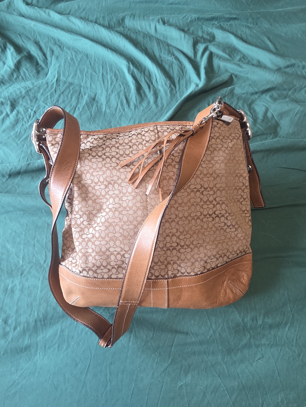 Vintage Coach Signature Canvas Convertible Shoulder/Crossbody
